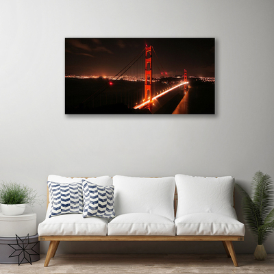 Duży obraz na płótnie Stalowy Most nad Rzeką