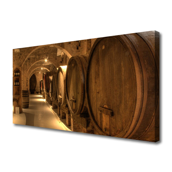 Obraz na płótnie Drewniane Beczki w Starym Stylu