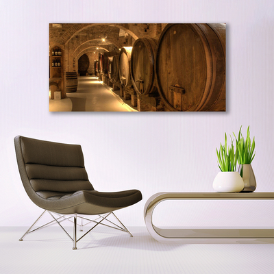 Obraz na płótnie Drewniane Beczki w Starym Stylu