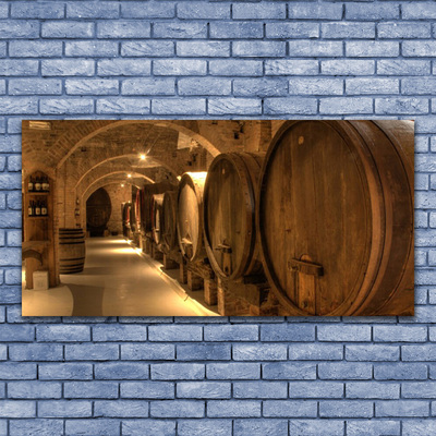 Obraz na płótnie Drewniane Beczki w Starym Stylu