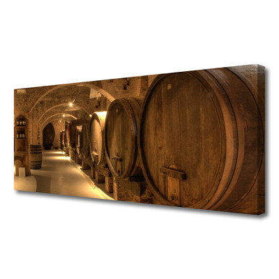 Obraz na płótnie Drewniane Beczki w Starym Stylu