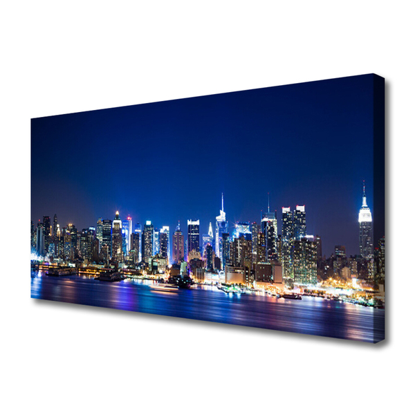 Obraz canvas na ścianę Wieczorne Światła Miasta