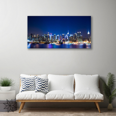 Obraz canvas na ścianę Wieczorne Światła Miasta