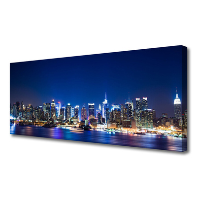 Obraz canvas na ścianę Wieczorne Światła Miasta