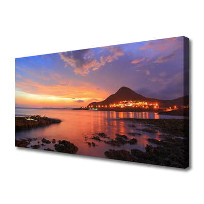 Obraz drukowany na płótnie Kamienie na Brzegu Morza