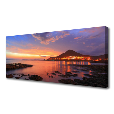 Obraz drukowany na płótnie Kamienie na Brzegu Morza