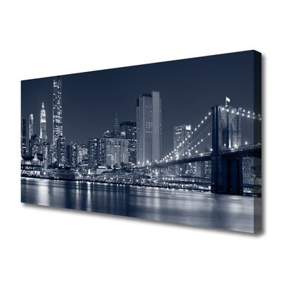 Obraz na płótnie Most nad Miejską Rzeką