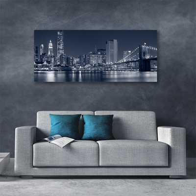 Obraz na płótnie Most nad Miejską Rzeką