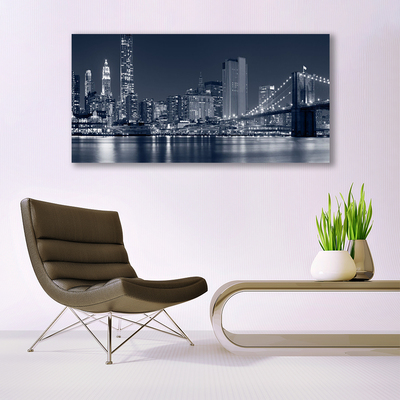 Obraz na płótnie Most nad Miejską Rzeką