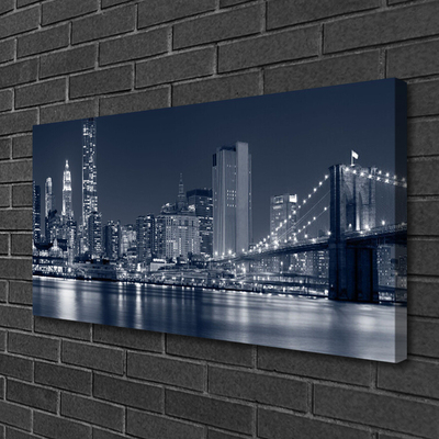 Obraz na płótnie Most nad Miejską Rzeką