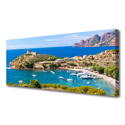 Obraz drukowany na płótnie Rajska Zatoka u Podnóża Gór