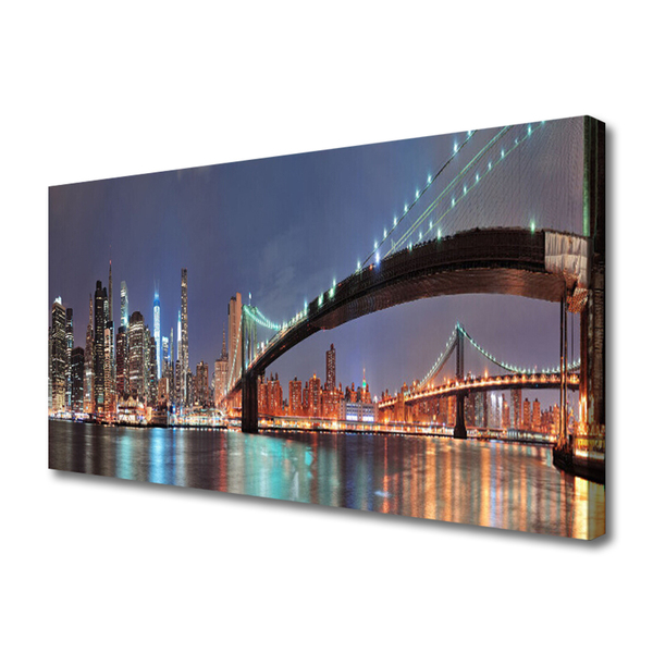 Obraz drukowany na płótnie Most nad Miejską Rzeką