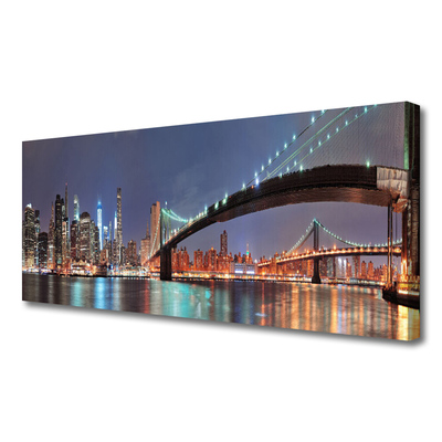 Obraz drukowany na płótnie Most nad Miejską Rzeką