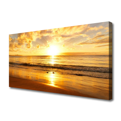 Obraz na płótnie Odblaski Słońca na Falach