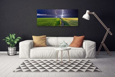Obraz na płótnie Potęga Burzy nad Polami
