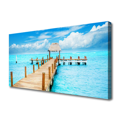 Obraz canvas na ścianę Most Wiszący nad Falami