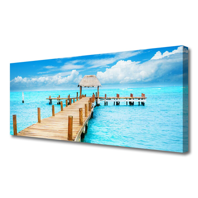 Obraz canvas na ścianę Most Wiszący nad Falami