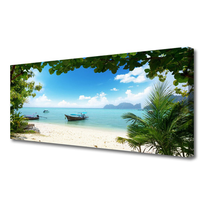 Obraz na płótnie Samotny Rejs o Zachodzie