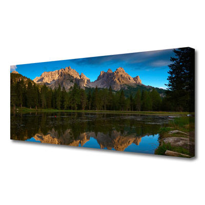 Obraz na płótnie Cisza nad Leśnym Jeziorem