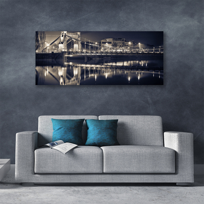 Obraz na płótnie Konstrukcja Stalowego Mostu