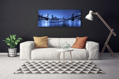 Obraz canvas Most nad Wieczornym Miastem