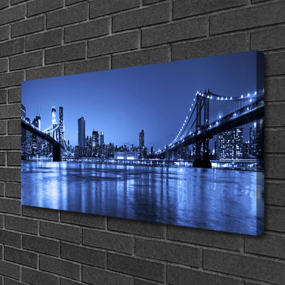 Obraz canvas Most nad Wieczornym Miastem