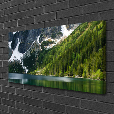 Obraz Canvas Jezioro Las Góry Krajobraz