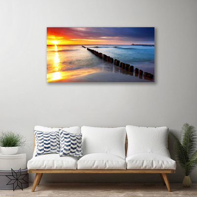 Obraz canvas Blask Słońca na Morskiej Tafli