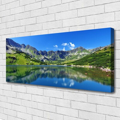 Obraz canvas Spokój Górskiego Jeziora