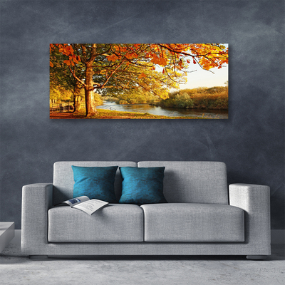 Obraz canvas Drzewo nad Lustrem Jeziora