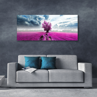 Obraz canvas Drzewo na Horyzoncie Łąki