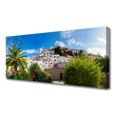 Obraz canvas na ścianę Tropikalna Metropolia pod Palmami