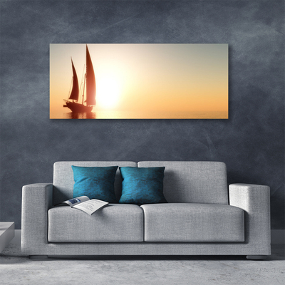 Obraz Canvas Łódka Morze Słońce Krajobraz