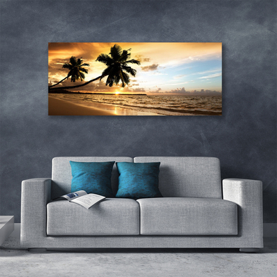 Fotoobraz na płótnie Tropikalne Wybrzeże z Palmą