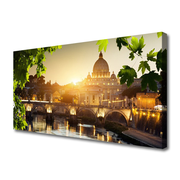 Zdjęcie na płótnie Nowoczesny Most nad Rzeką