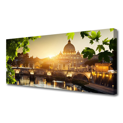 Zdjęcie na płótnie Nowoczesny Most nad Rzeką