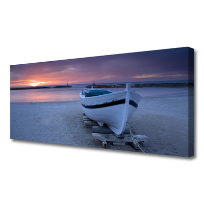 Obraz Canvas Łódka Plaża Słońce Krajobraz