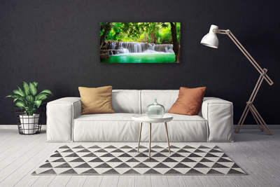 Obraz canvas Ukryty Wodospad w Gęstwinie