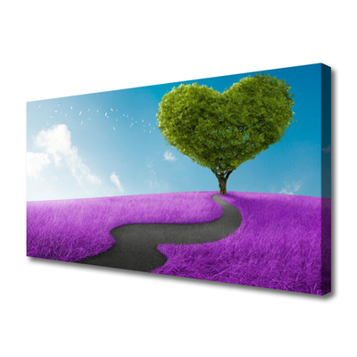 Duży obraz na płótnie Ścieżka przez Letnią Polanę