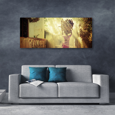 Zdjęcie na płótnie Artystyczny Portret na Drewnie