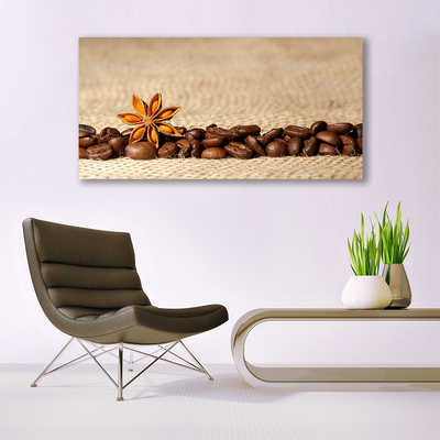 Zdjęcie na płótnie Kawa Ziarnista w Detalu