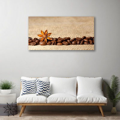 Zdjęcie na płótnie Kawa Ziarnista w Detalu