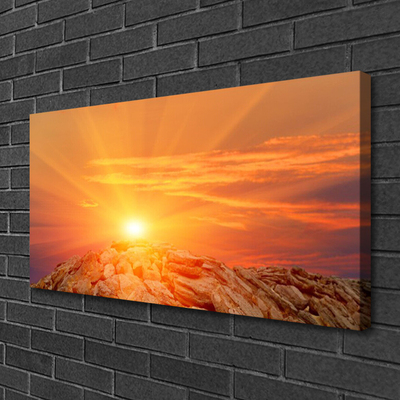 Obraz Canvas Słońce Niebo Góra Krajobraz
