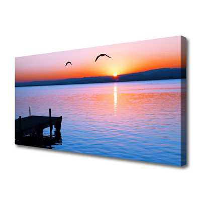 Obraz canvas Molo o Złotej Godzinie