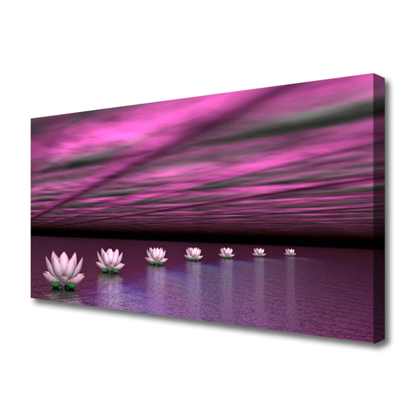 Obraz canvas Lilie Wodne na Jeziorze