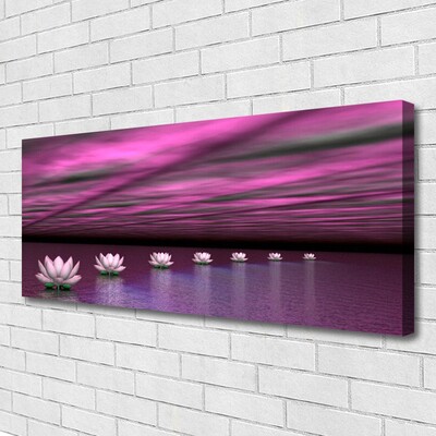 Obraz canvas Lilie Wodne na Jeziorze
