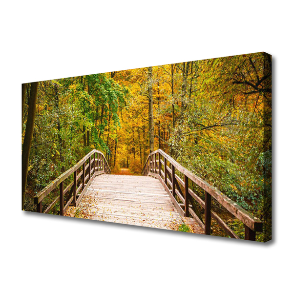 Obraz canvas Drewniany Mostek nad Potokiem