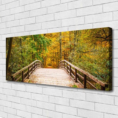 Obraz canvas Drewniany Mostek nad Potokiem