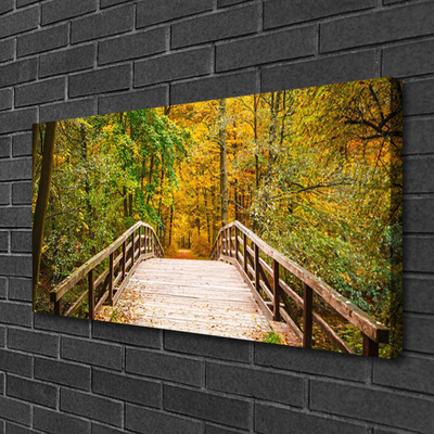 Obraz canvas Drewniany Mostek nad Potokiem