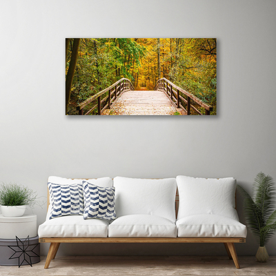 Obraz canvas Drewniany Mostek nad Potokiem